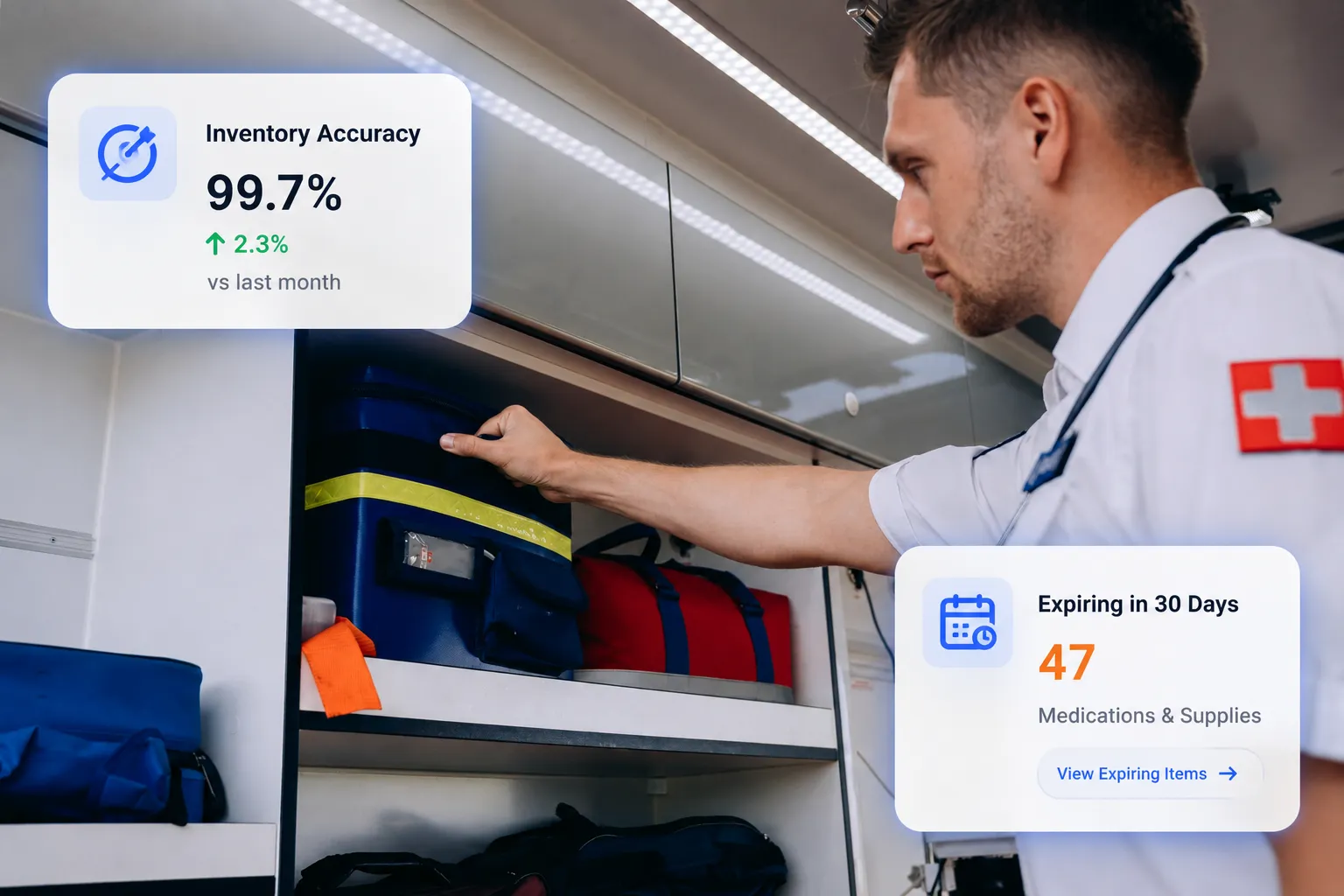 Accurate inventory and medication tracking infographic