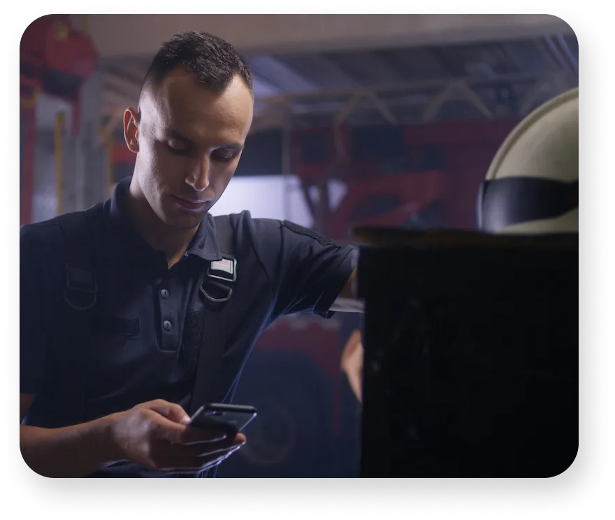 Man checking reports on StationStok mobile app